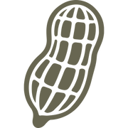 Delrin leather stamp design of a single peanut in its shell with clean, simple linework for leather crafting.