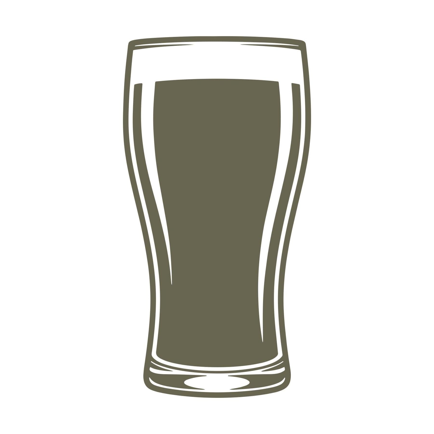 Ale Pint Glass Delrin Leather Stamp