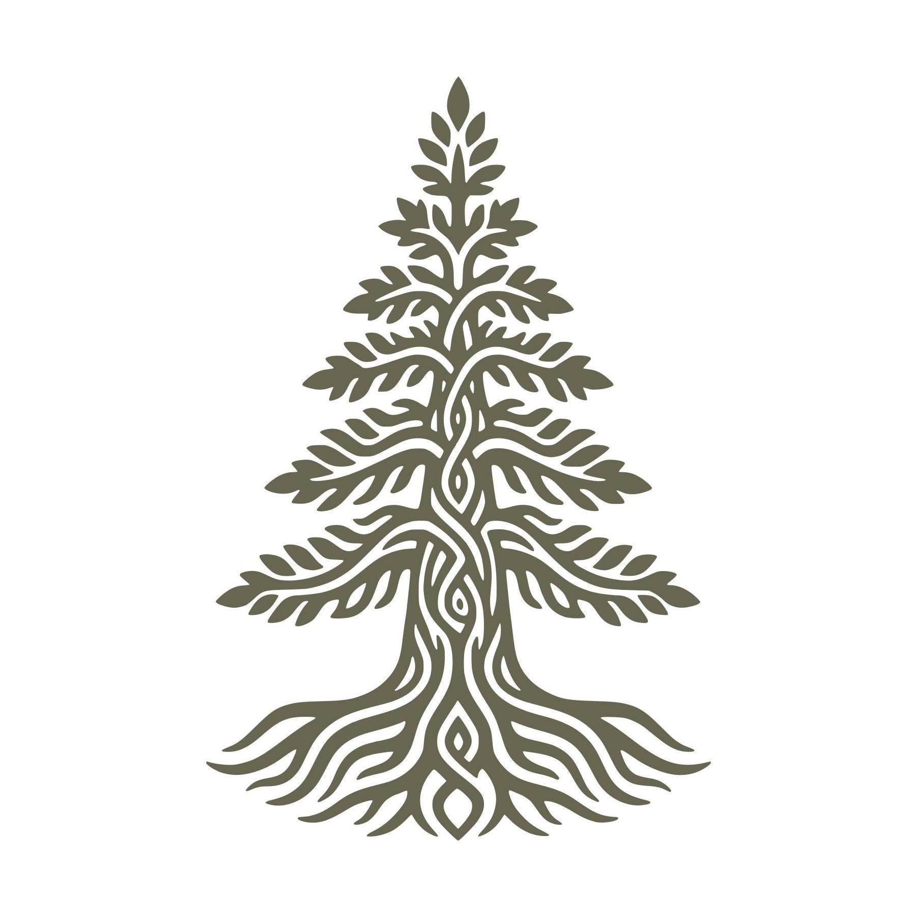 Celtic Pine Tree Delrin Leather Stamp