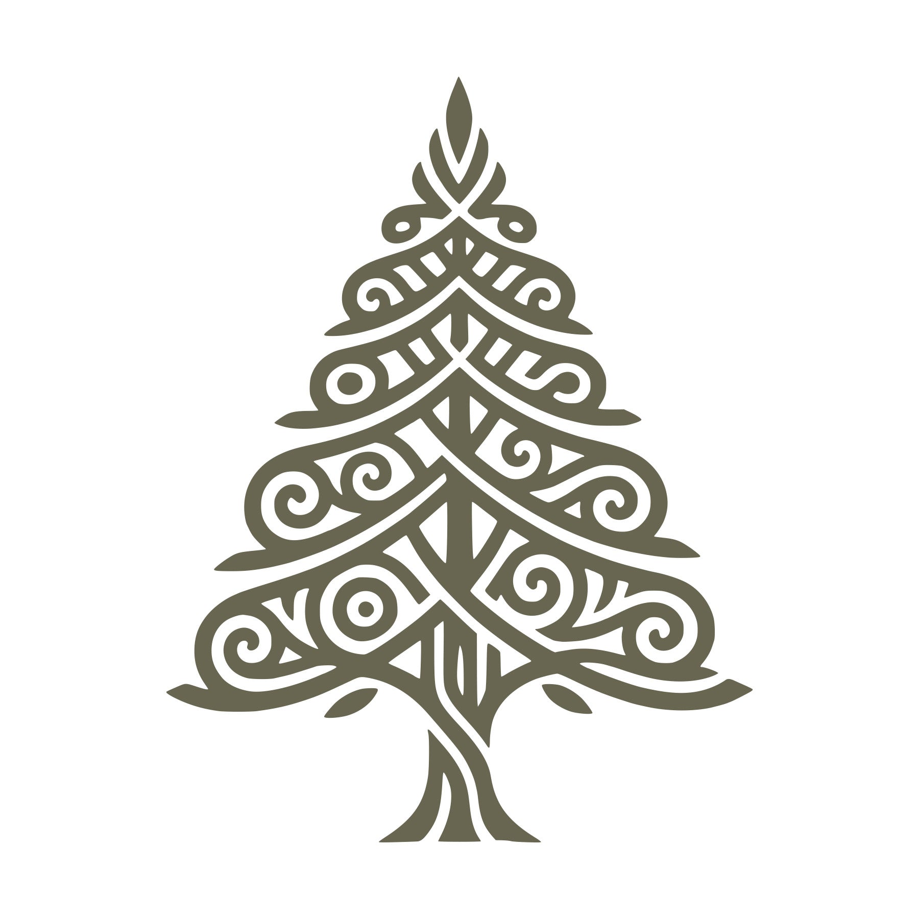 Pine Tree Delrin Leather Stamp
