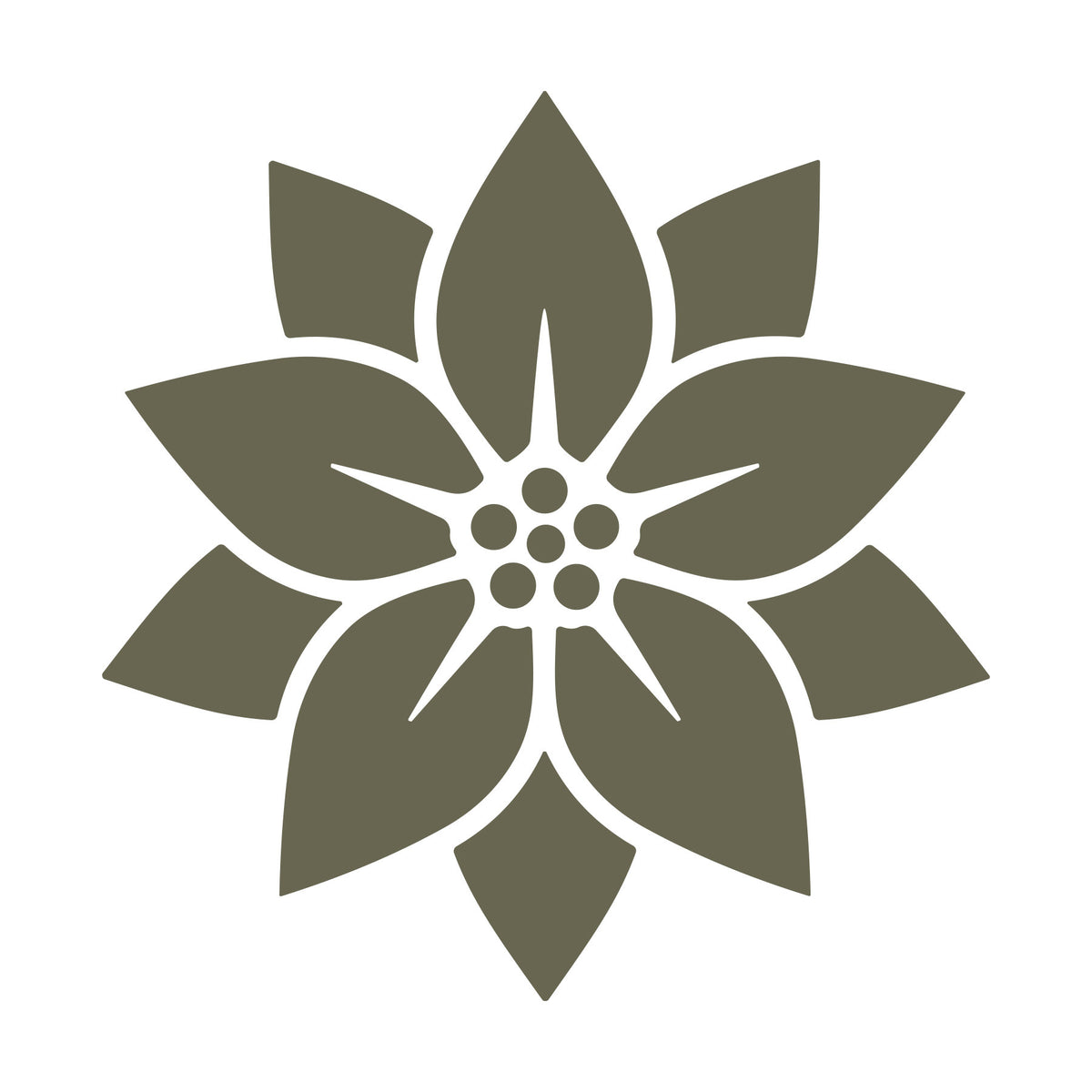 Poinsettia Flower Delrin Leather Stamp