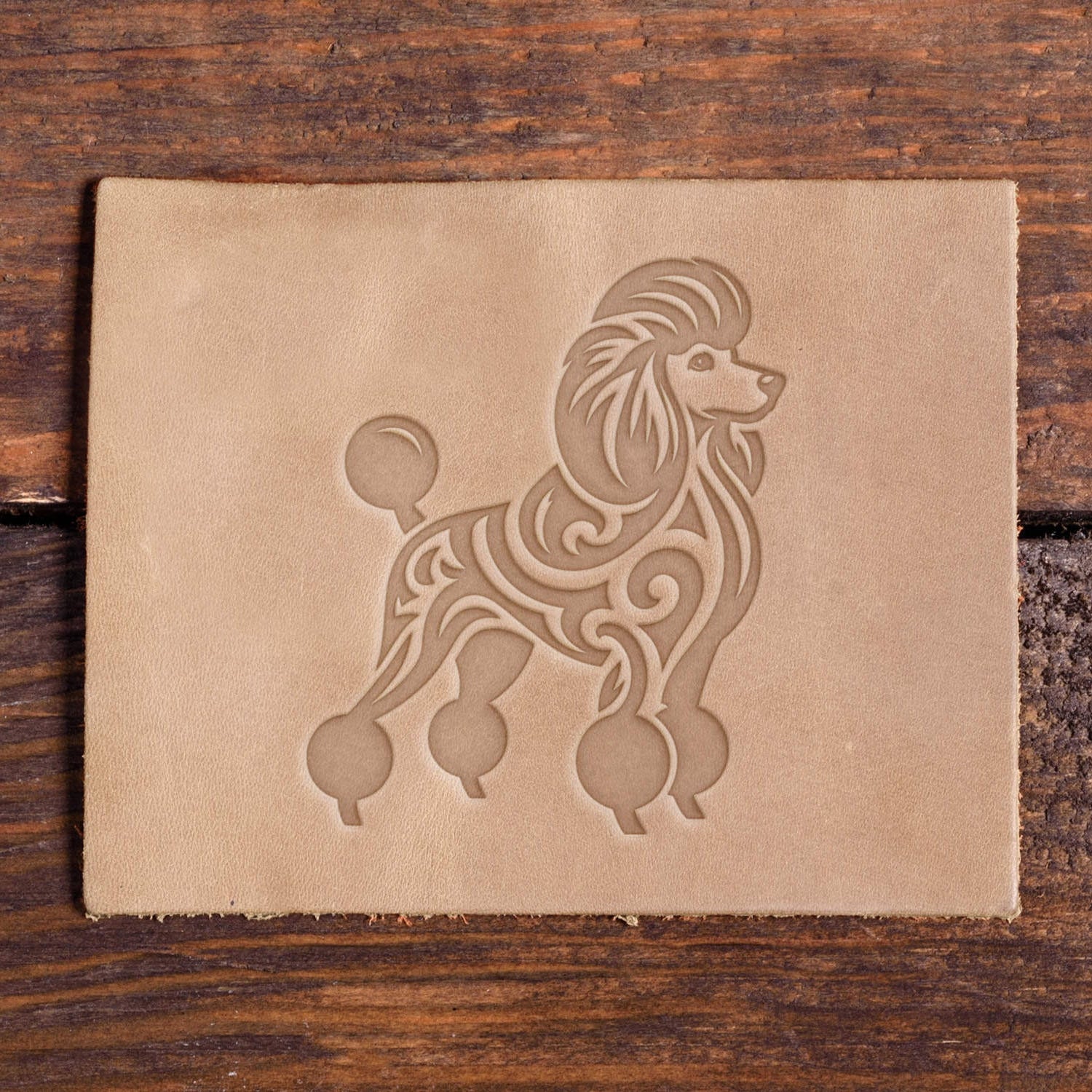 Poodle Dog Delrin Leather Stamp