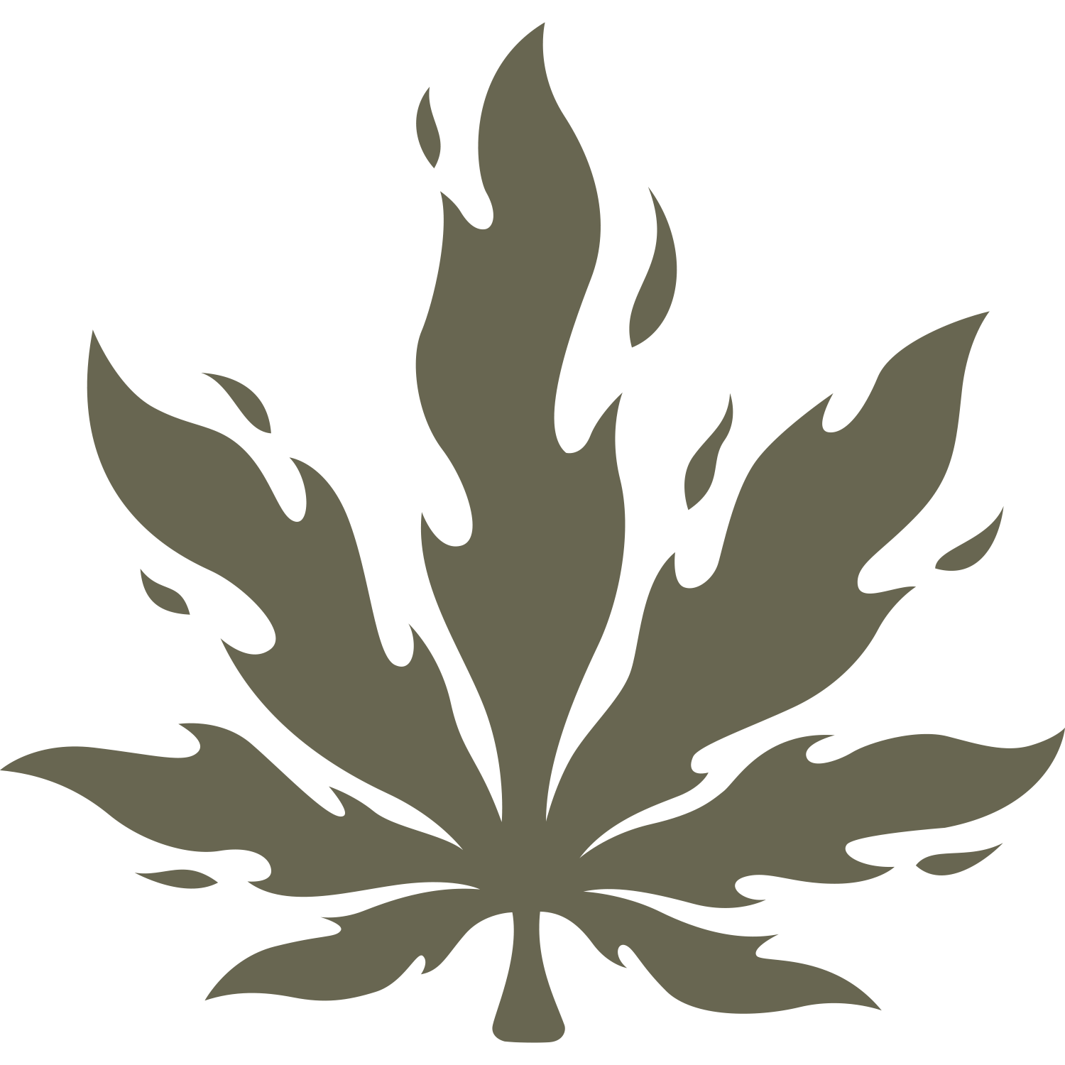 Flaming Pot Leaf Delrin Leather Stamp
