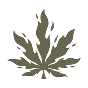 Flaming Pot Leaf Delrin Leather Stamp