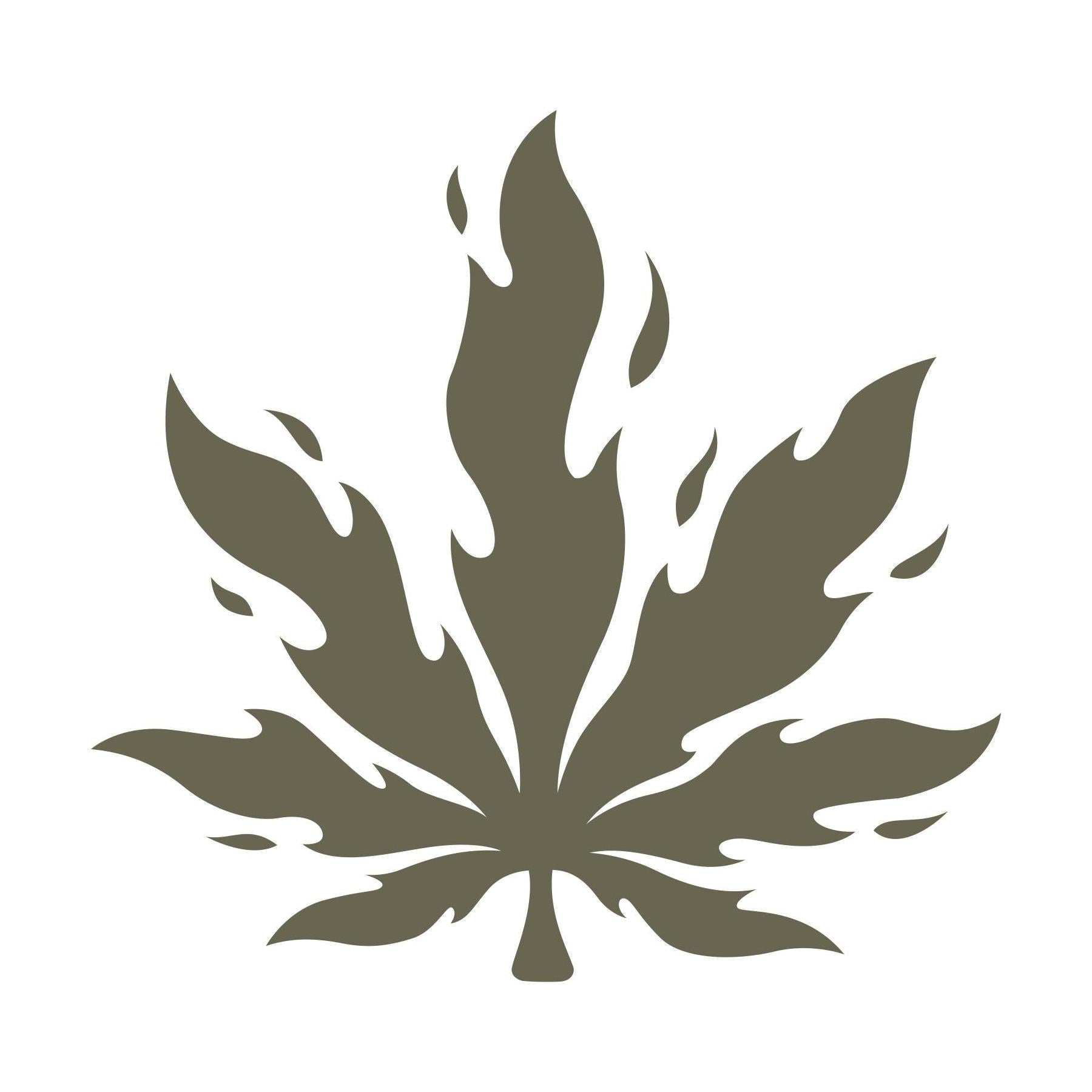 Flaming Pot Leaf Delrin Leather Stamp