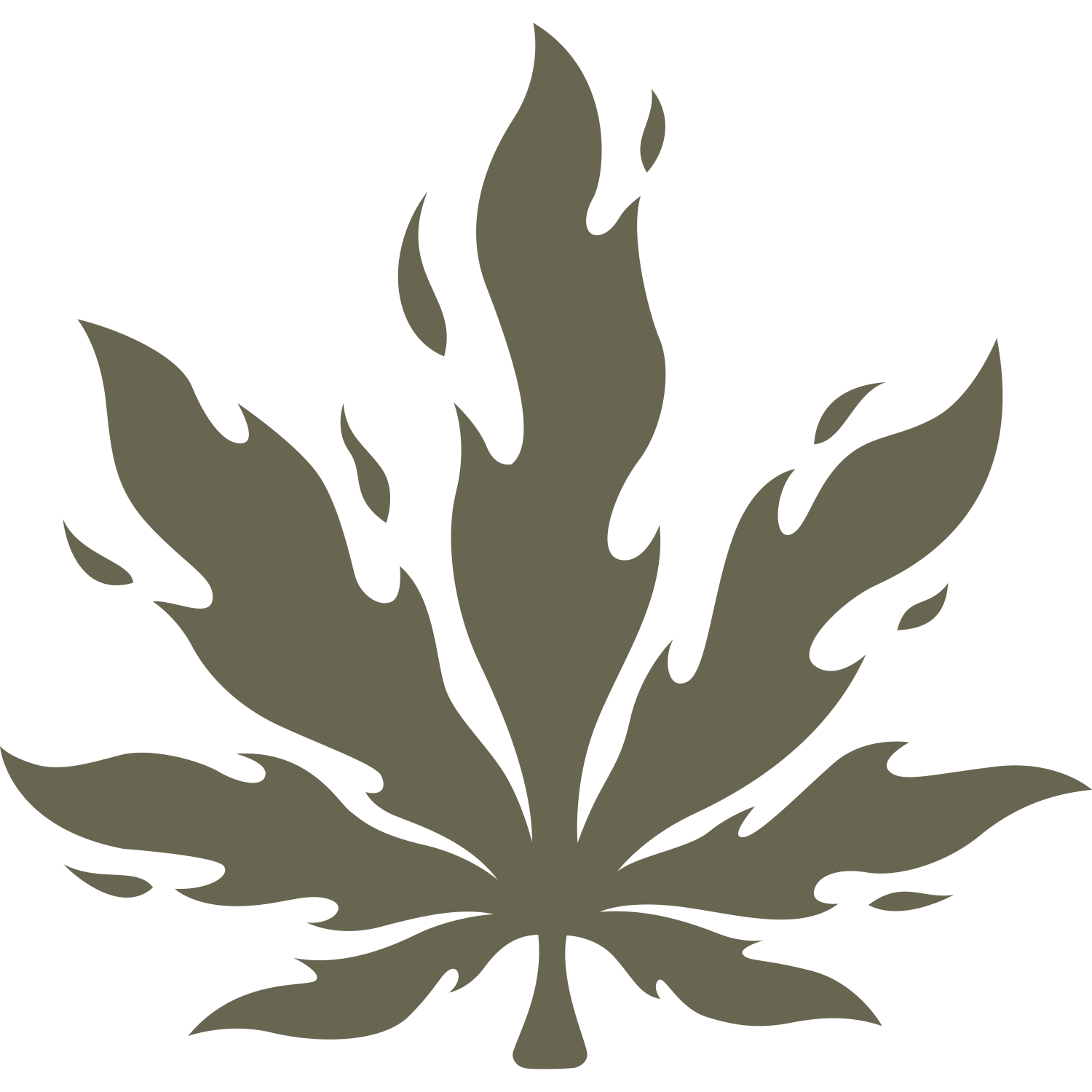 Flaming Pot Leaf Delrin Leather Stamp