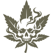 Flaming Skull Pot Leaf Delrin Leather Stamp