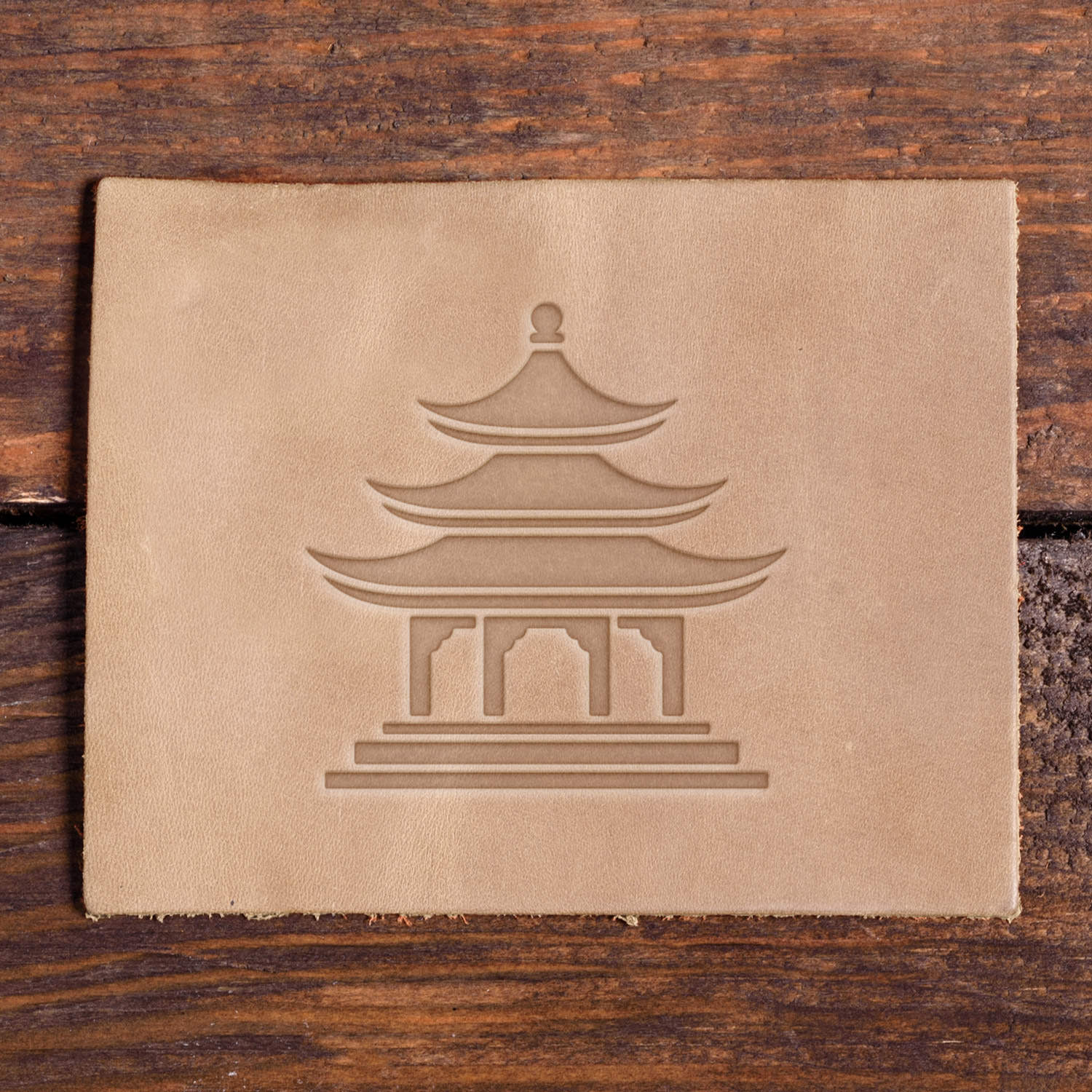 Asian Pergola Delrin Leather Stamp