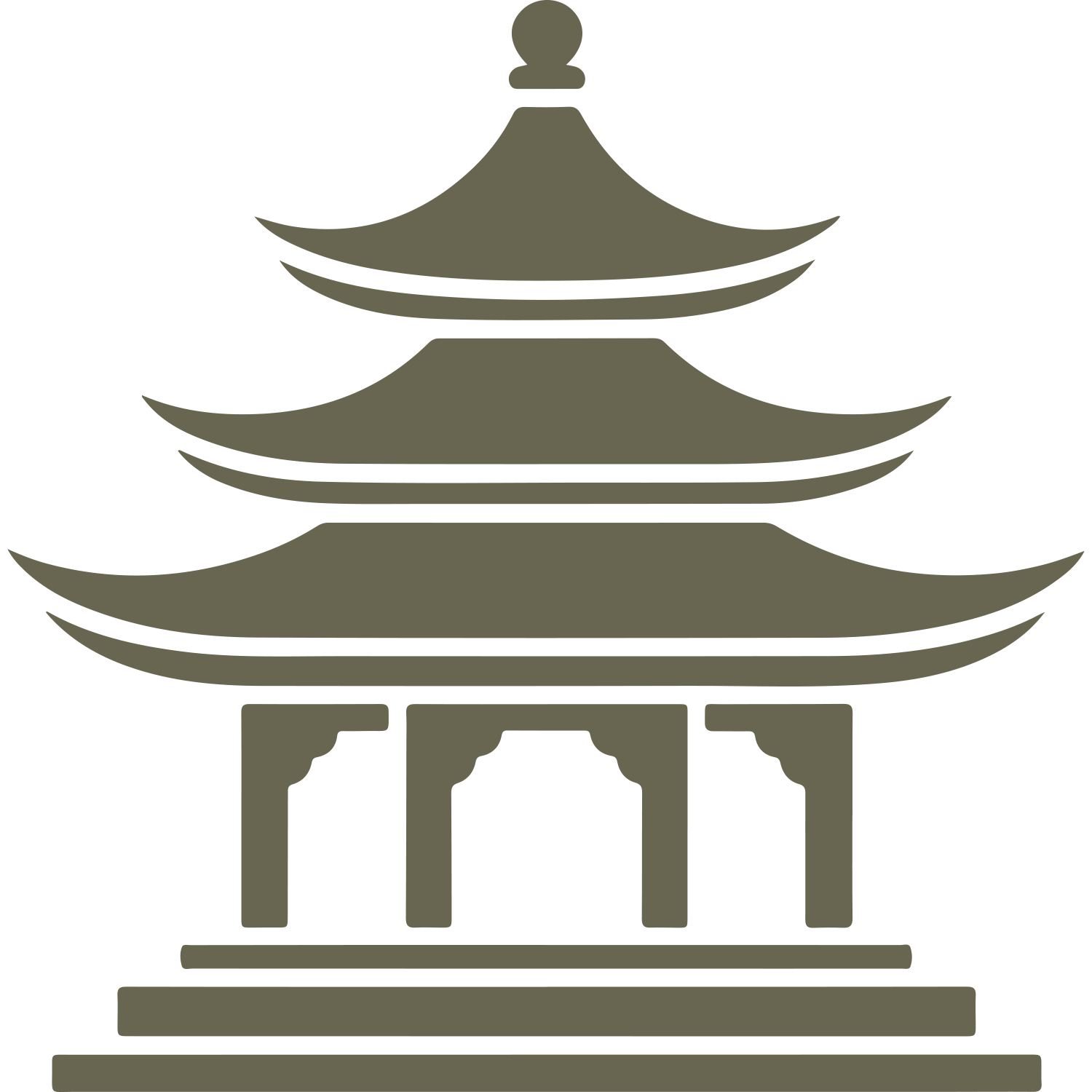 Asian Pergola Delrin Leather Stamp