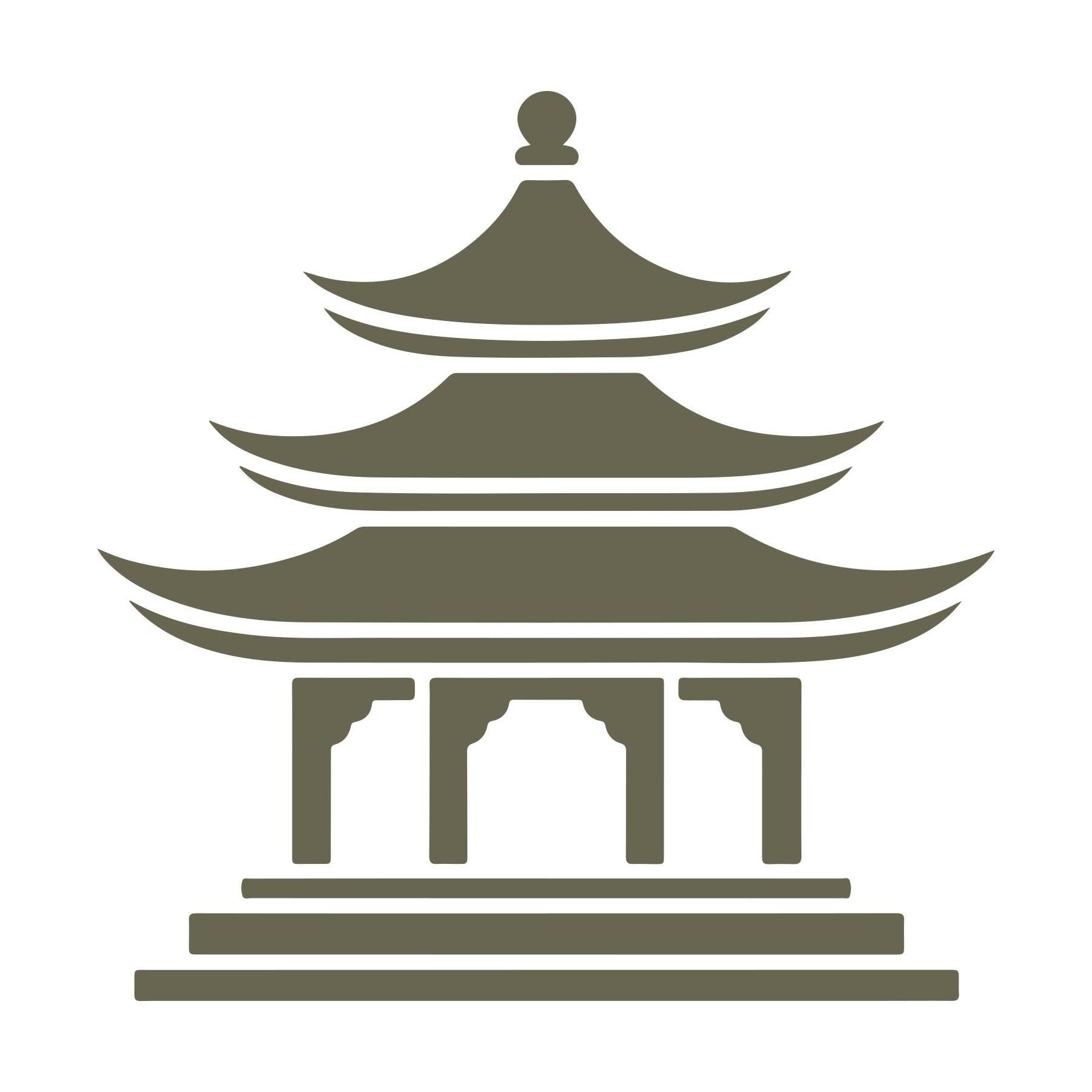 Asian Pergola Delrin Leather Stamp