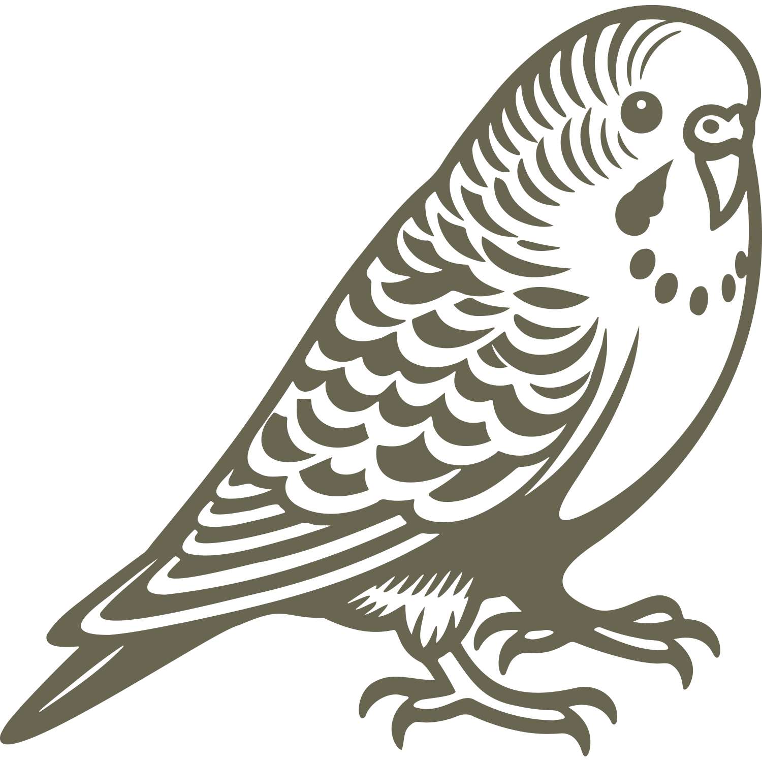 Parakeet Delrin Leather Stamp