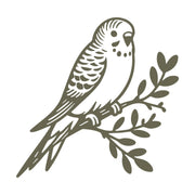 Parakeet on Branch Delrin Leather Stamp