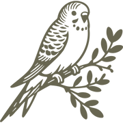 Parakeet on Branch Delrin Leather Stamp