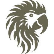 Bold parrot head outline with stylized feathers and sharp beak—perfect for Delrin leather stamps used in tropical, exotic, or statement leathercraft.