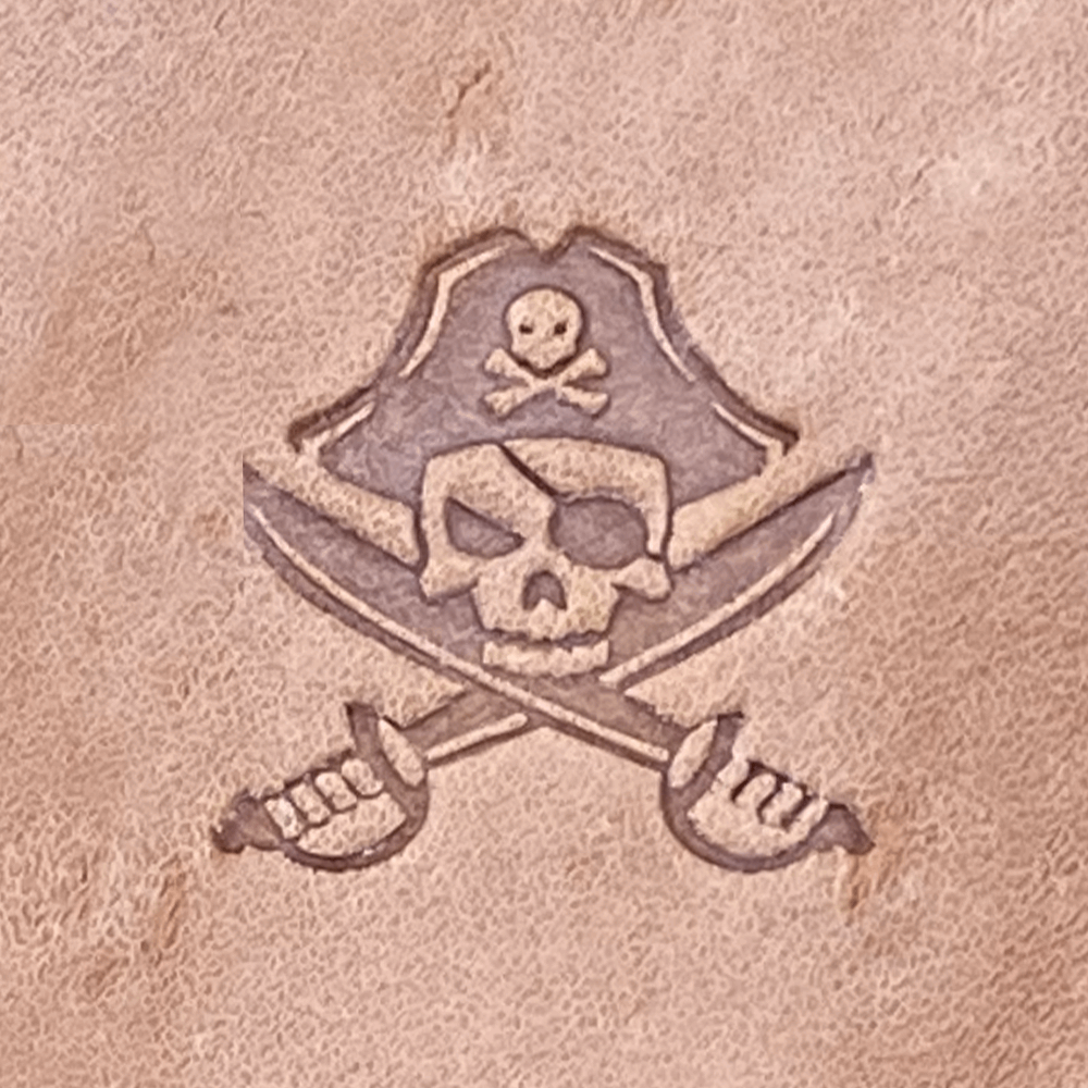 Pirate Skull Delrin Leather Stamp