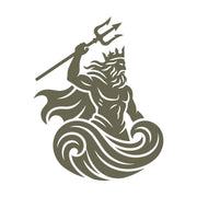 Poseidon with Trident Delrin Leather Stamp