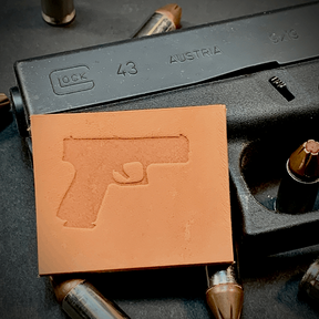 Pistol Delrin Leather Stamp