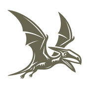 Delrin leather stamp design featuring a detailed pterodactyl dinosaur with outstretched wings.