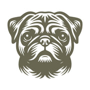 Pug Dog Head Delrin Leather Stamp