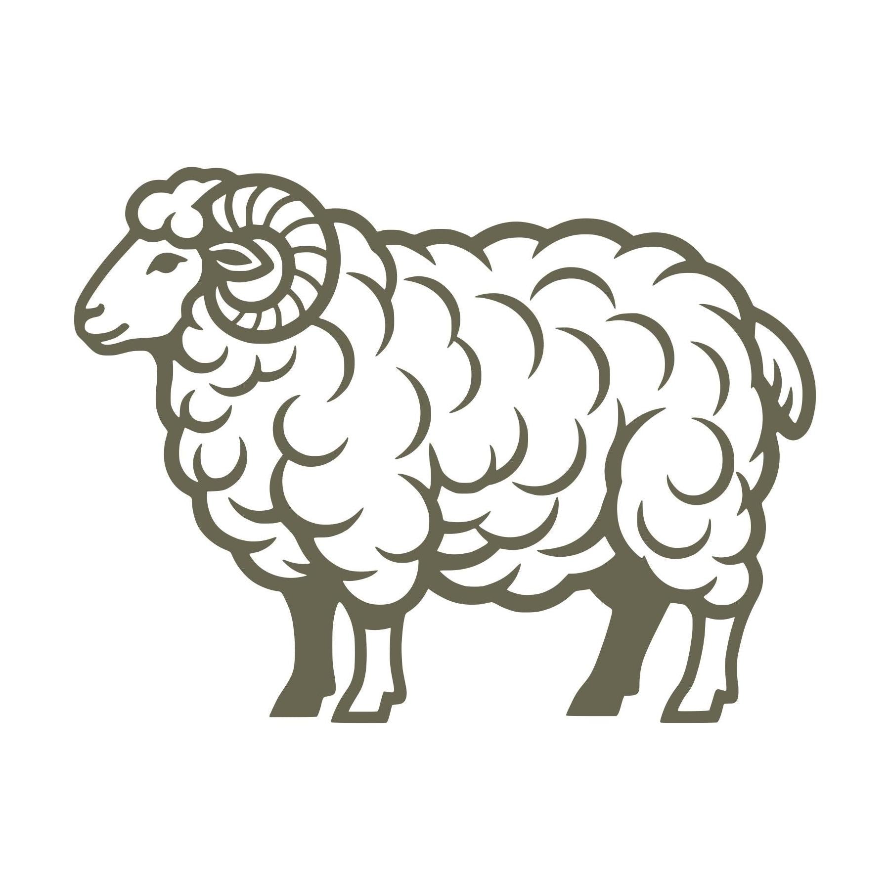 Fluffy Ram Delrin Leather Stamp