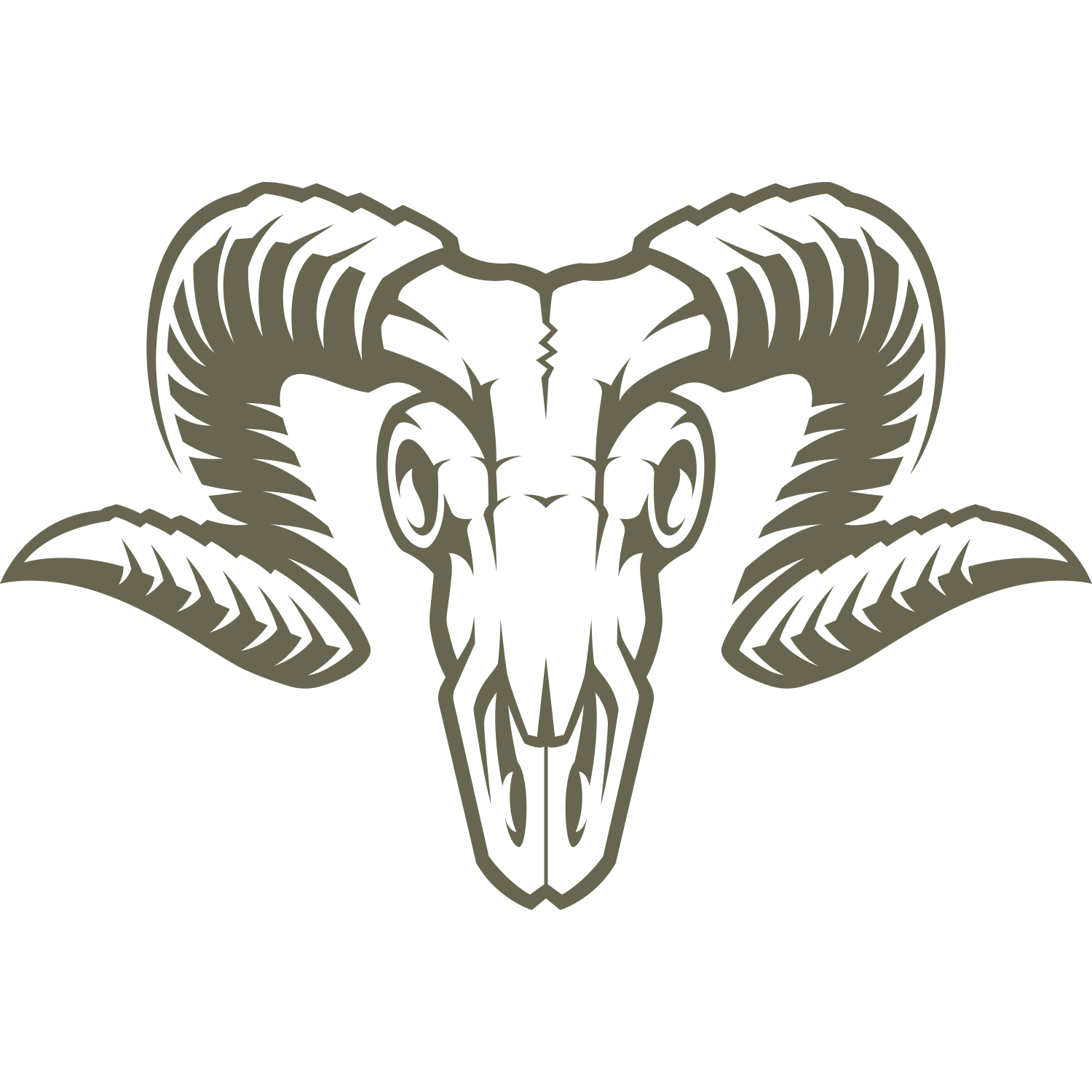 Ram Skull Delrin Leather Stamp