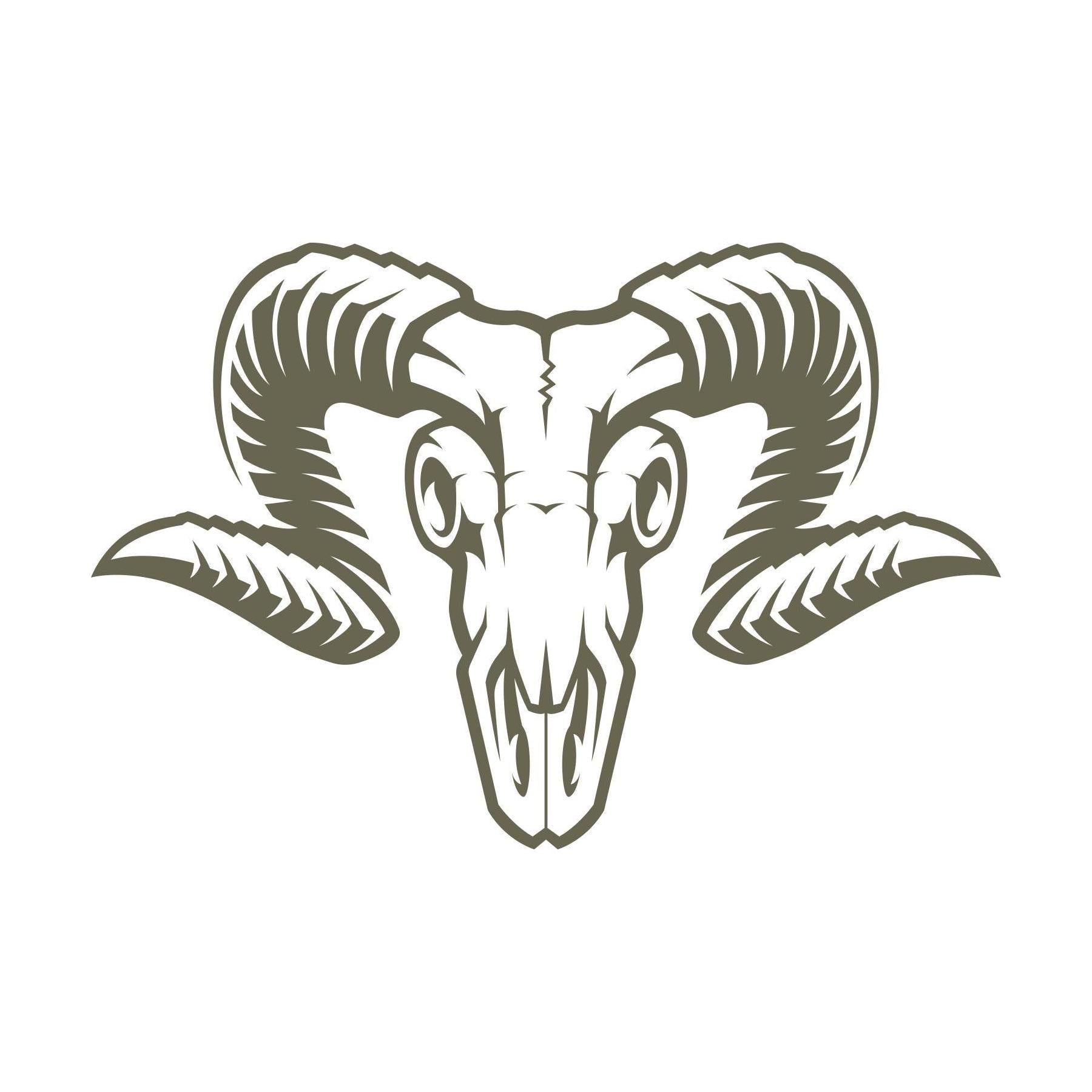 Ram Skull Delrin Leather Stamp