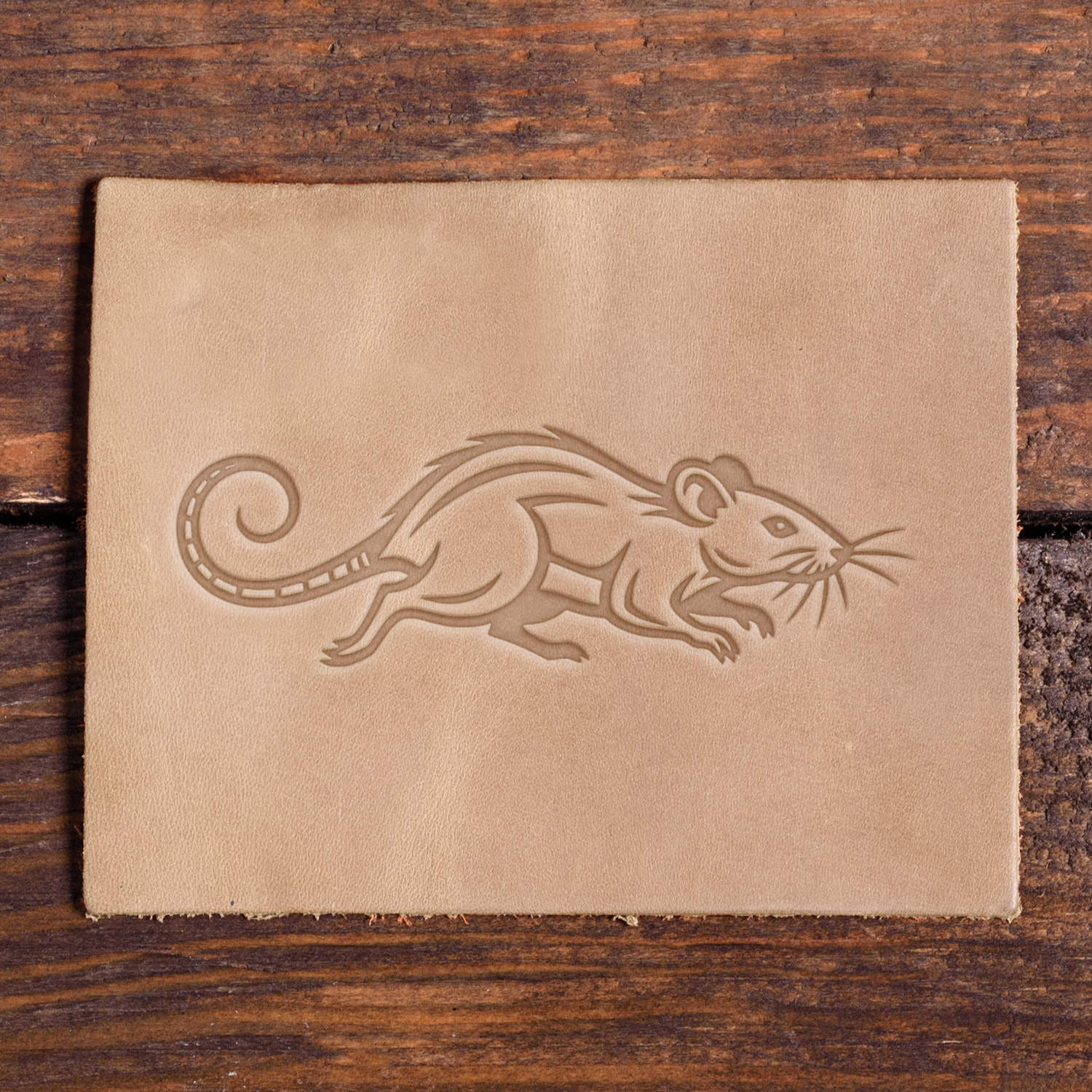 Running Rat Delrin Leather Stamp