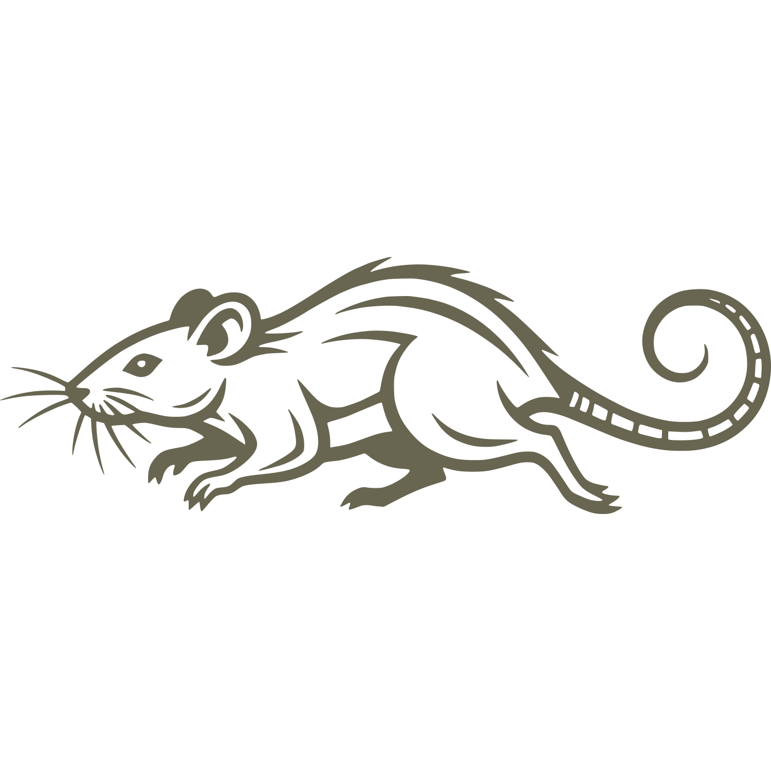 Running Rat Delrin Leather Stamp