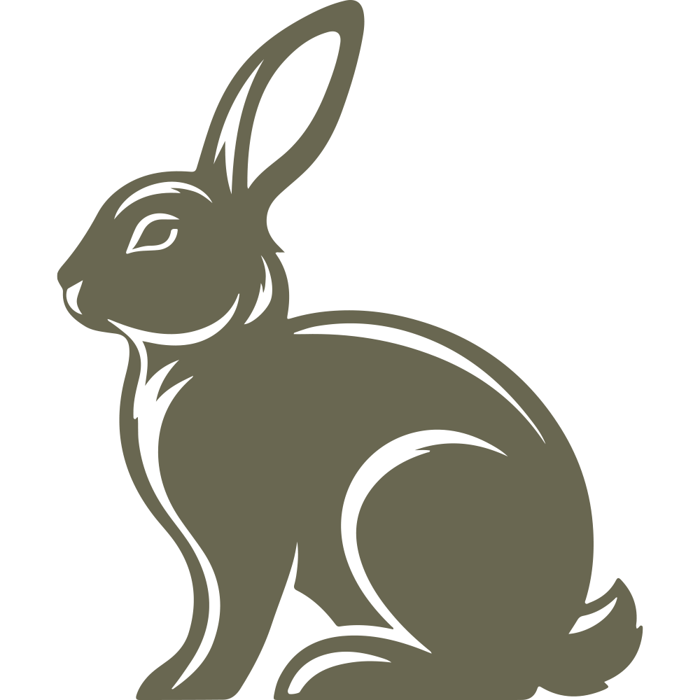 Rabbit Delrin Leather Stamp