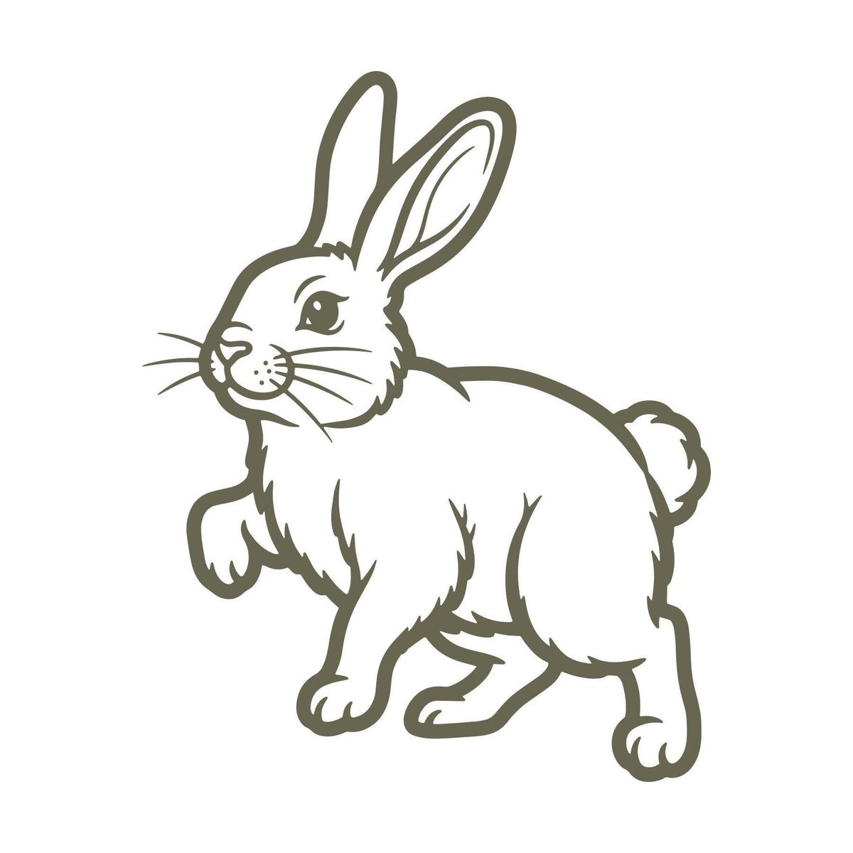 Rabbit Delrin Leather Stamp