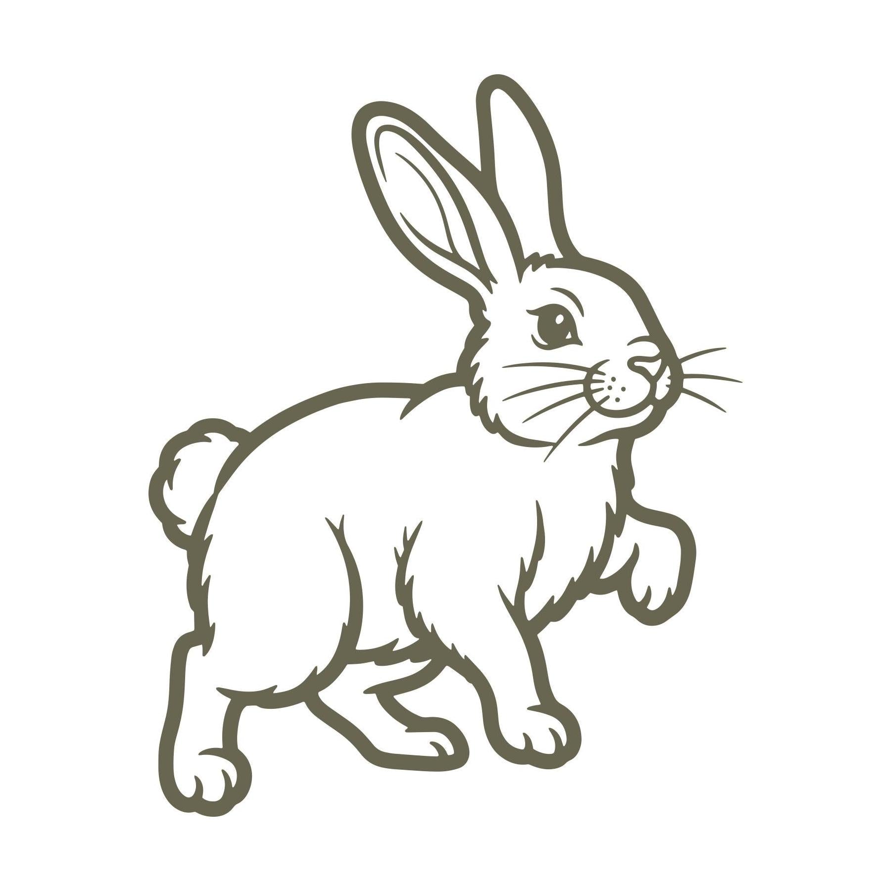 Rabbit Delrin Leather Stamp