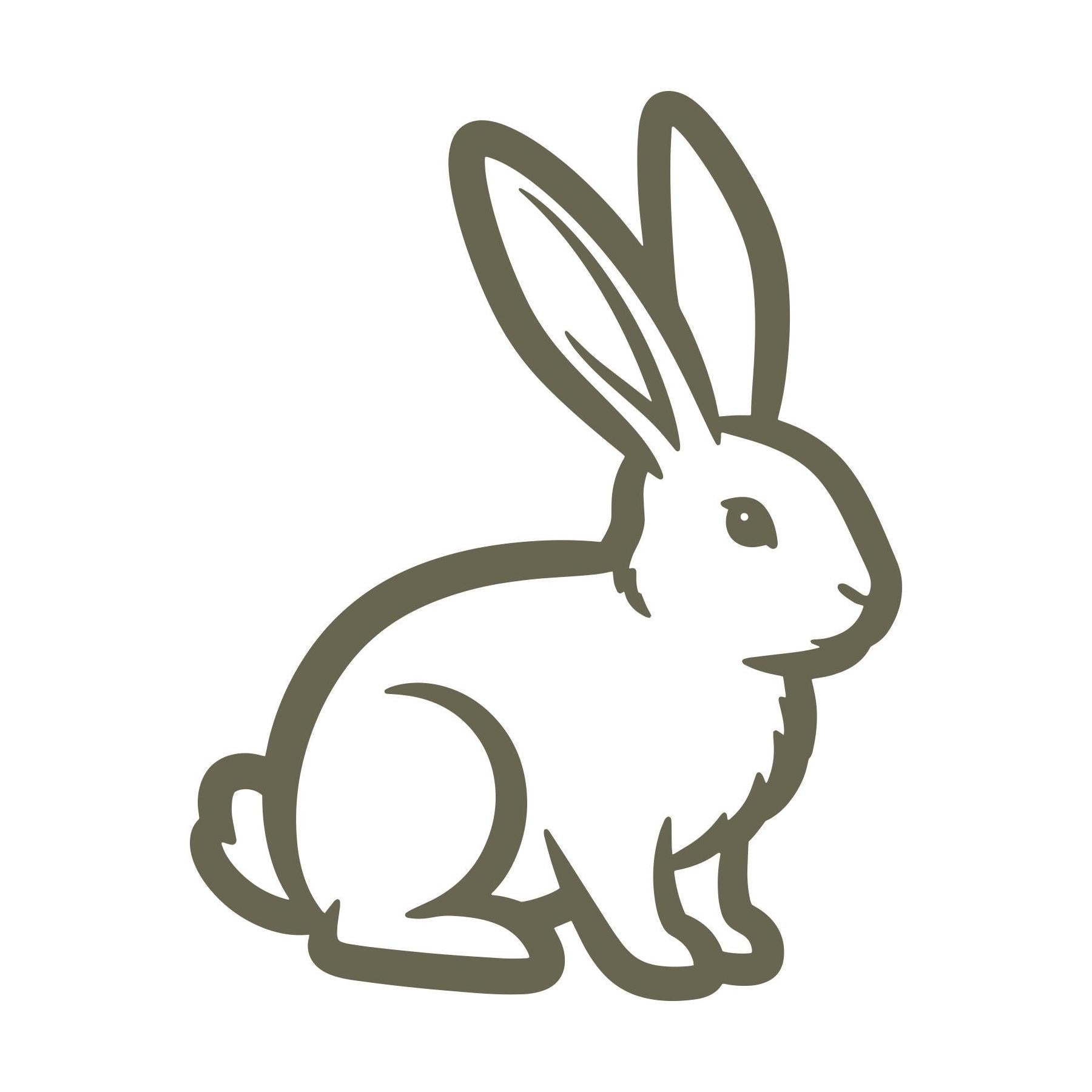 Rabbit Delrin Leather Stamp