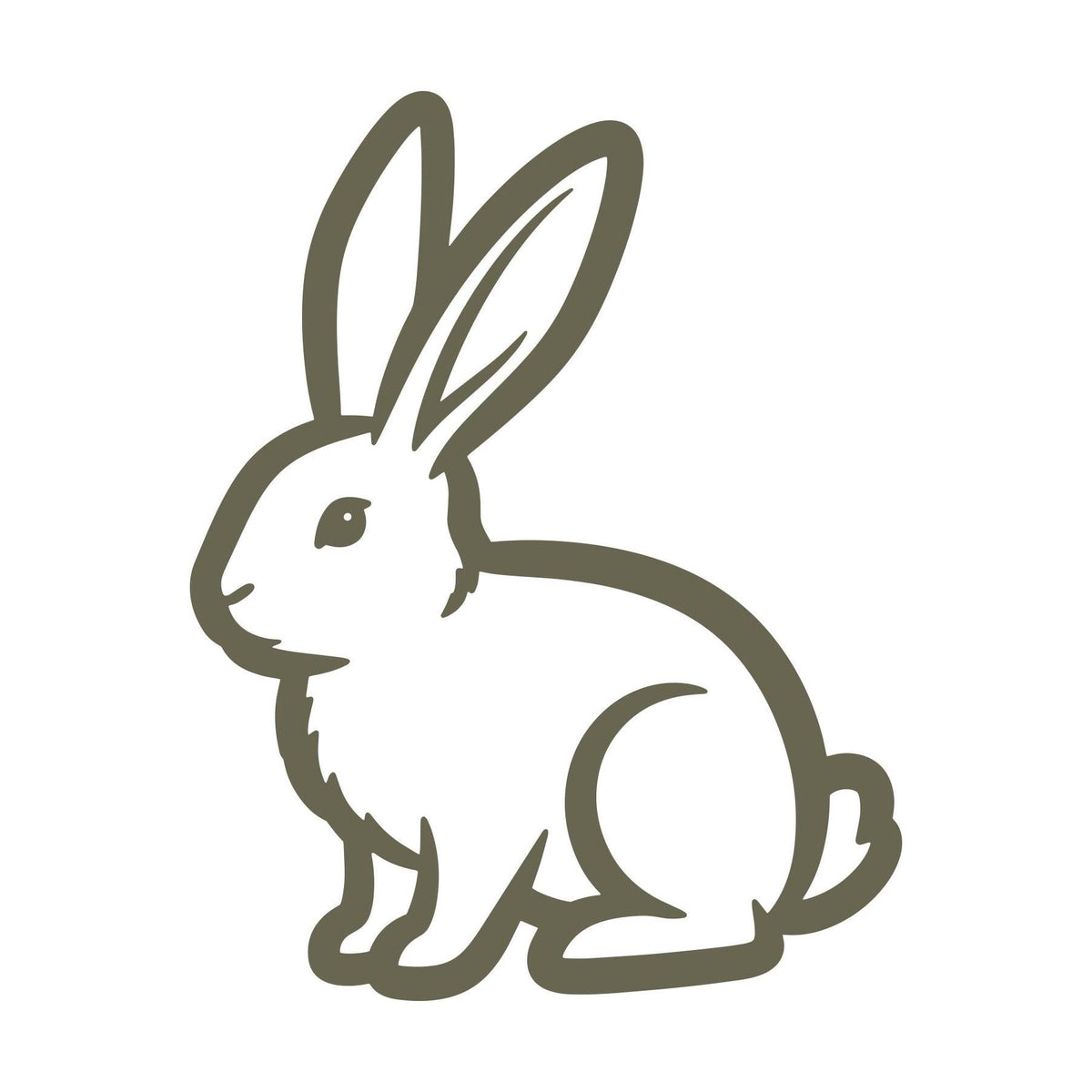 Rabbit Delrin Leather Stamp
