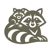 Raccoon Mother and Baby Delrin Leather Stamp