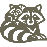 Raccoon Mother and Baby Delrin Leather Stamp