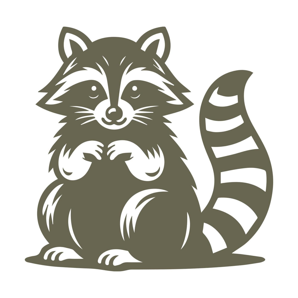 Cute Raccoon Delrin Leather Stamp