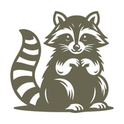 Cute Raccoon Delrin Leather Stamp