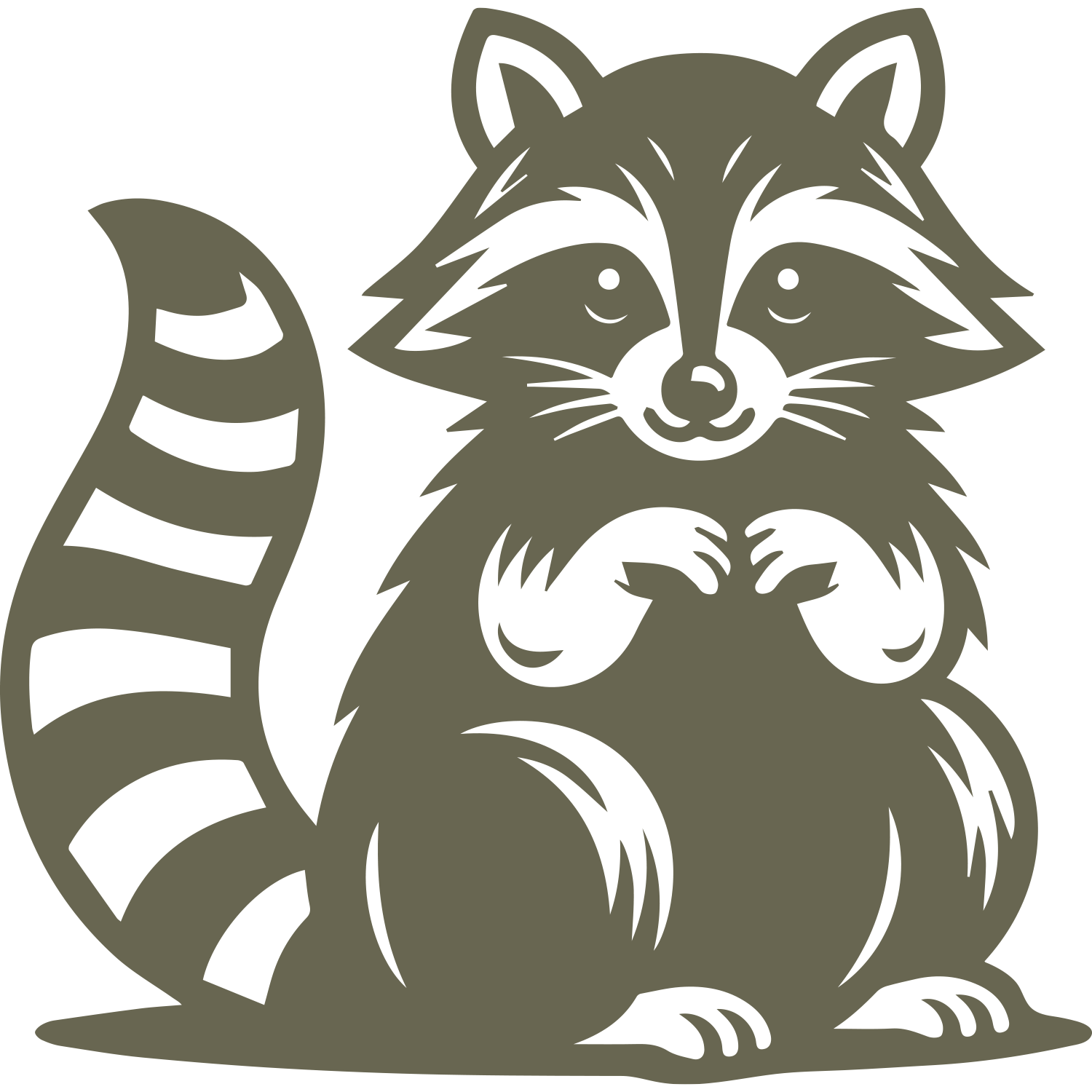 Cute Raccoon Delrin Leather Stamp