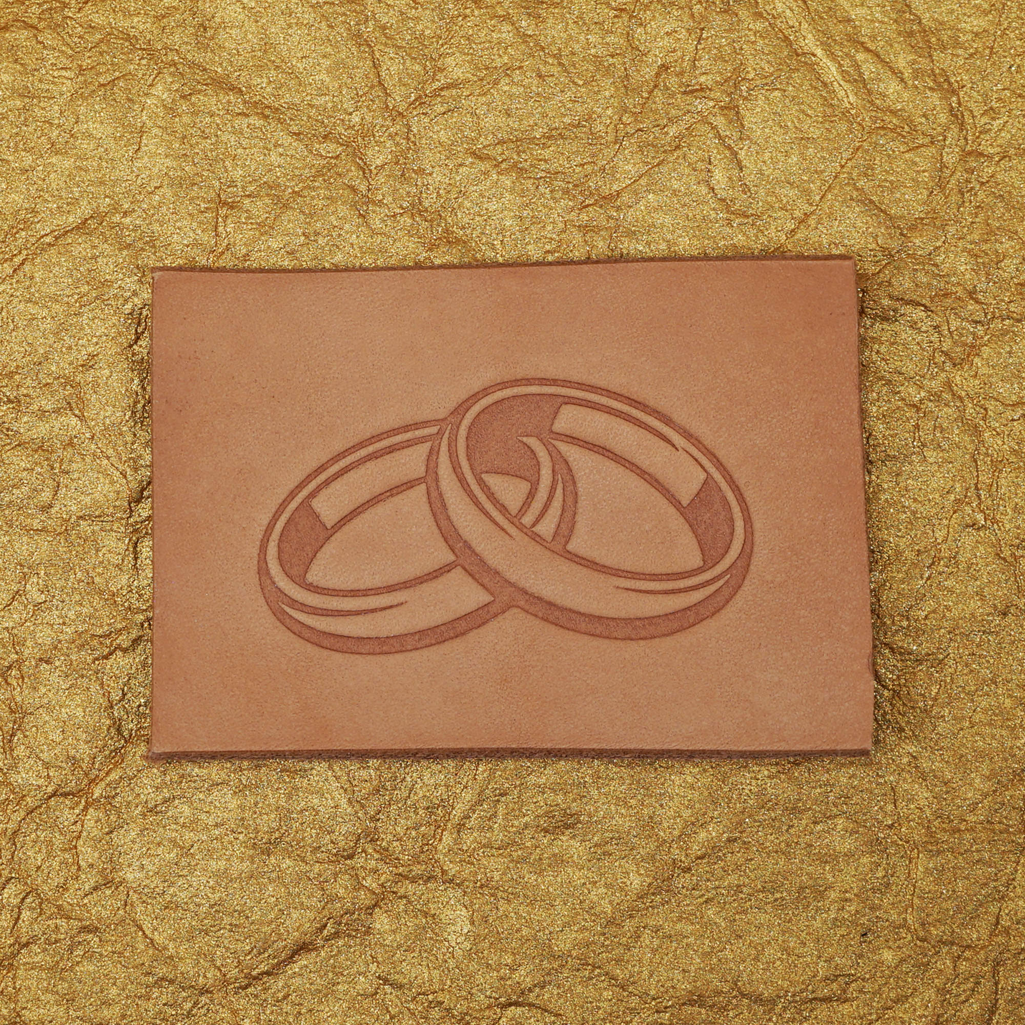 Wedding Rings Delrin Leather Stamp