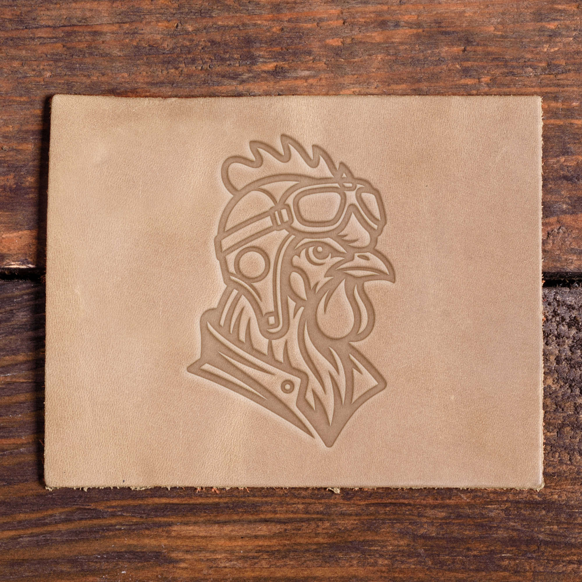 Rooster Pilot Delrin Leather Stamp