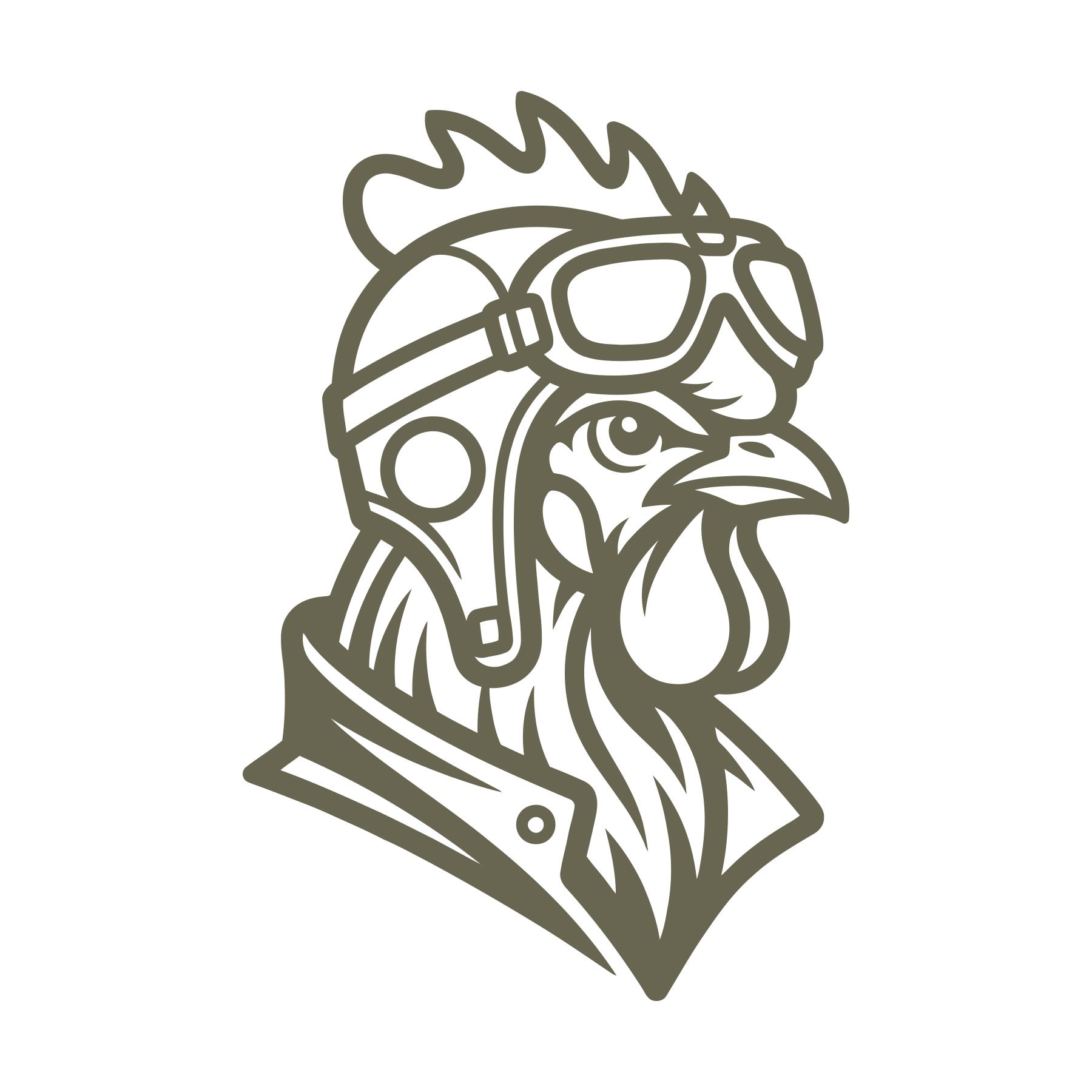 Rooster Pilot Delrin Leather Stamp