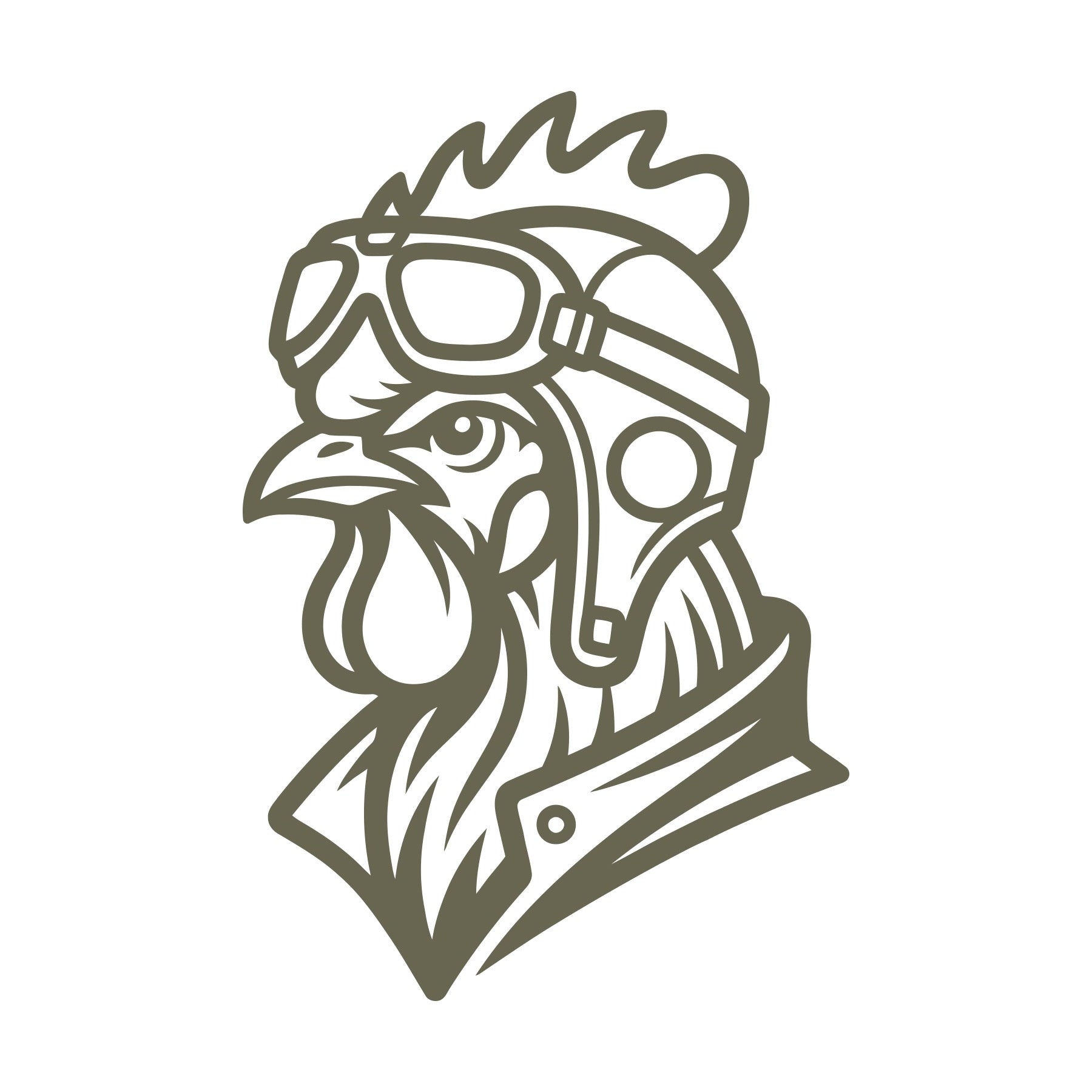 Rooster Pilot Delrin Leather Stamp