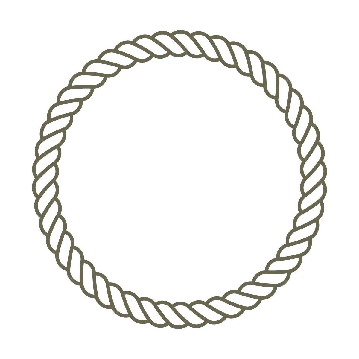 Delrin leather stamp with a twisted rope circle design, perfect for western and nautical-themed leatherworking projects.