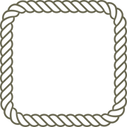 Delrin leather stamp with a twisted rope border design, perfect for western and nautical-themed leatherworking projects.