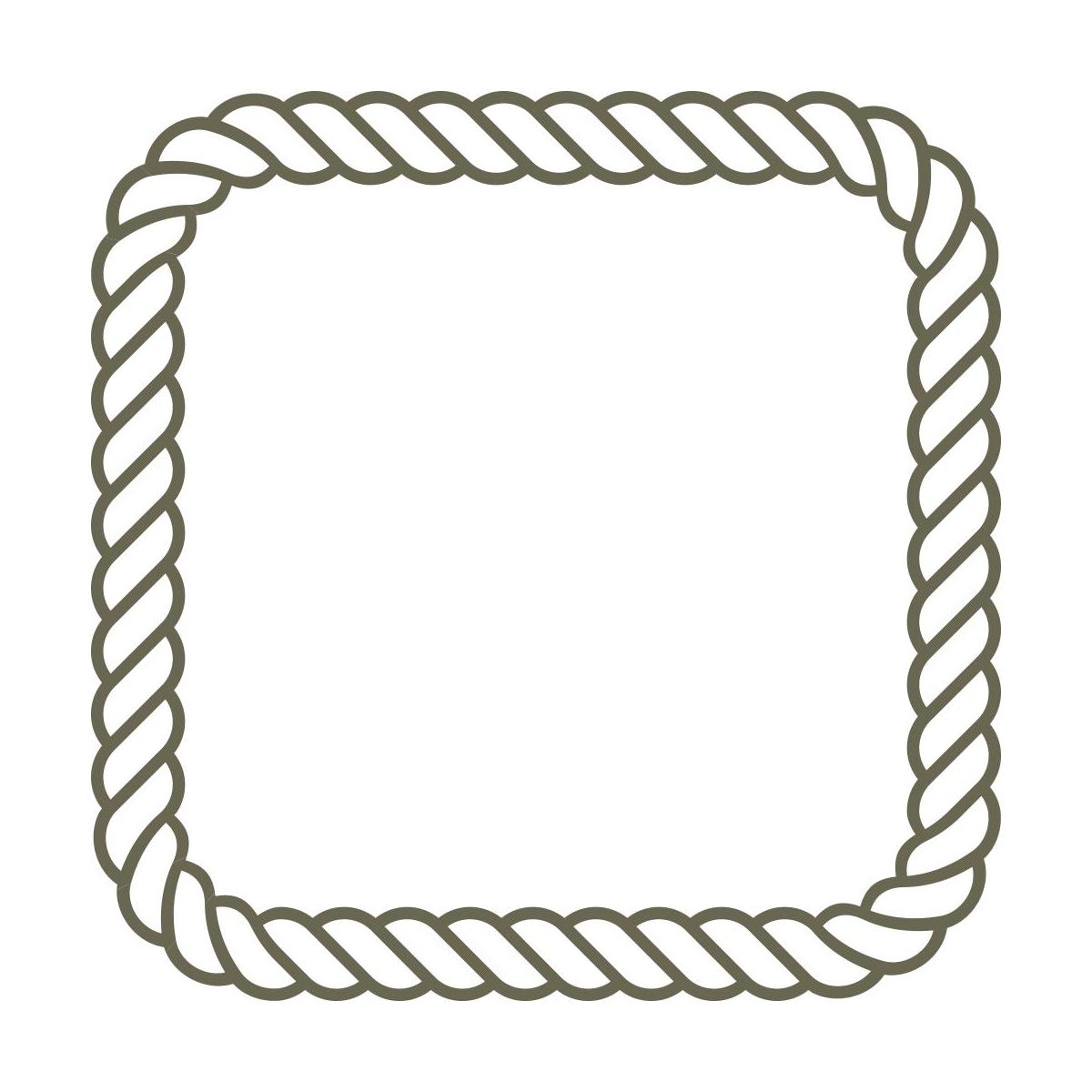 Delrin leather stamp with a twisted rope border design, perfect for western and nautical-themed leatherworking projects.