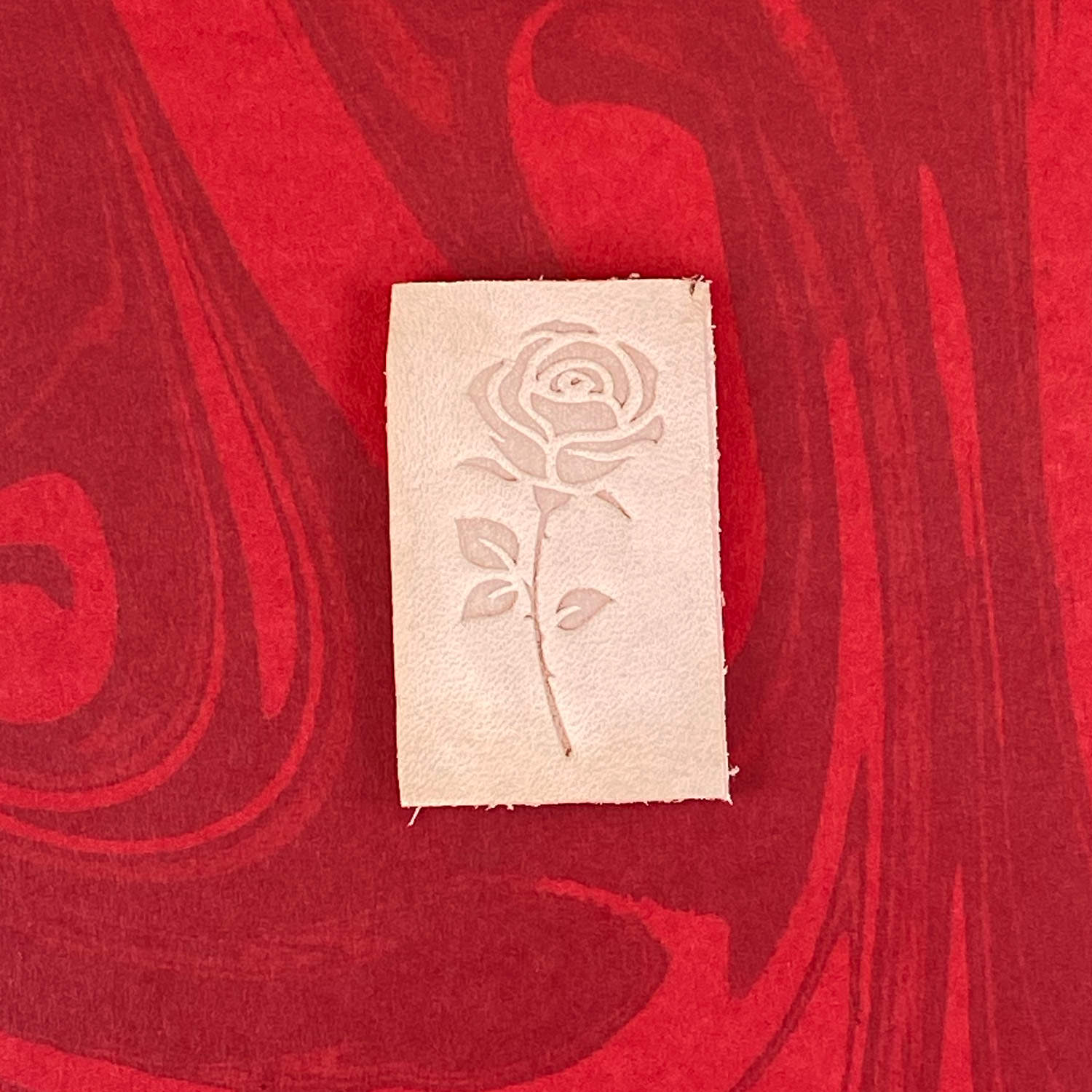 Rose Delrin Leather Stamp