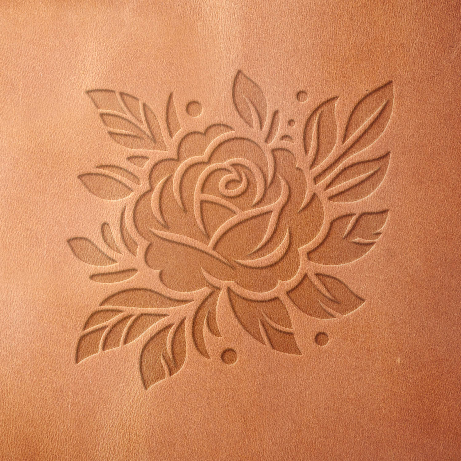 Rose Delrin Leather Stamp