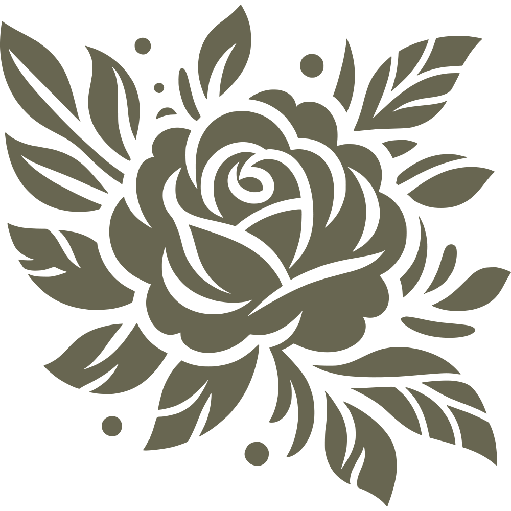Rose Delrin Leather Stamp