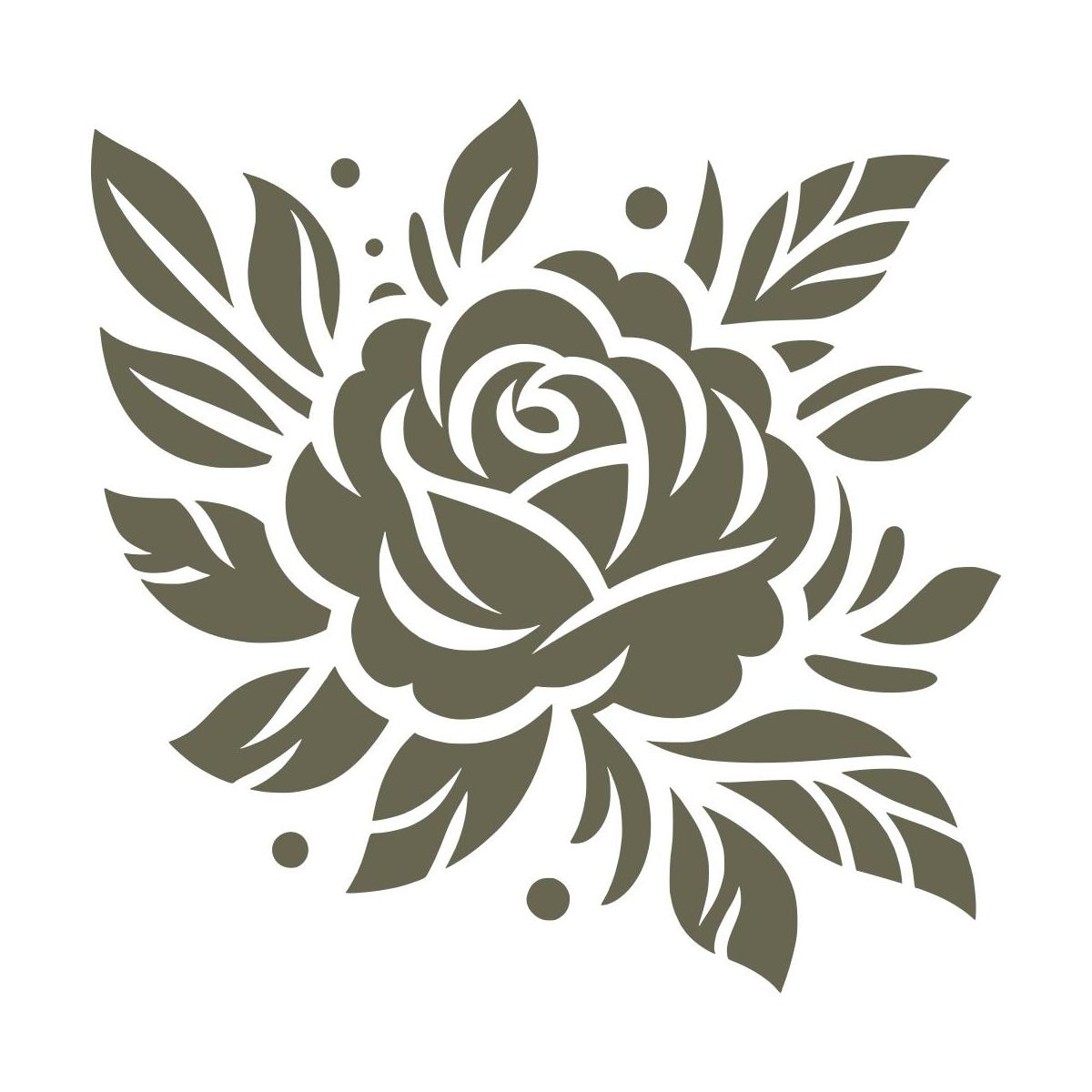 Rose Delrin Leather Stamp