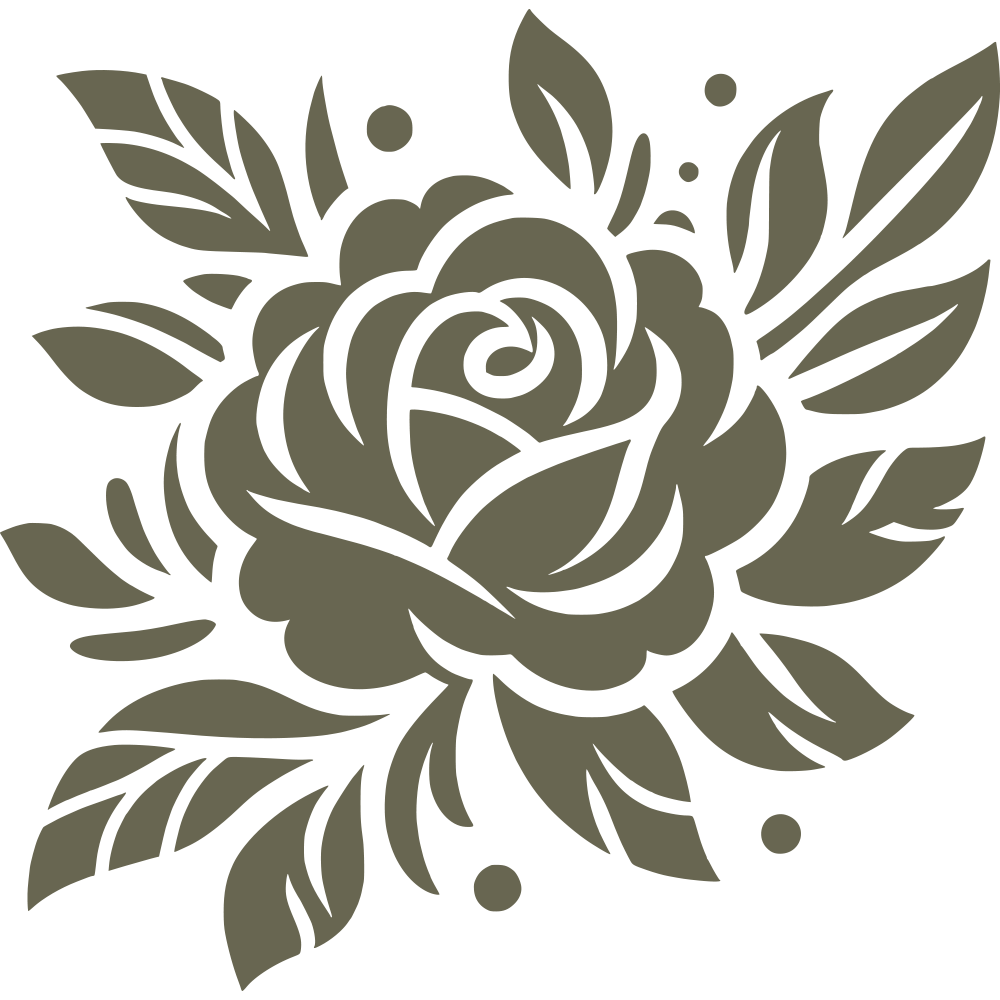 Rose Delrin Leather Stamp
